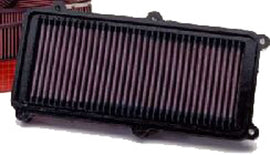 K&N Air Filter 737598 for improved engine airflow, showcasing the high-performance air filter with a pleated design.
