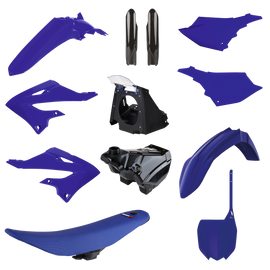 Polisport Plastics YZ `24 Restyle Kit OE Blue for YZ125/250 motocross bikes, body plastic components with vibrant blue finish.