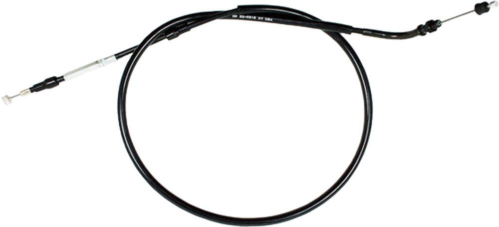 Motion Pro black vinyl clutch cable for motorcycles, showing the cable with protective black vinyl coating and metal fittings.