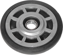 Charger l'image dans la galerie, Silver Ppd Idler Wheel, 6.38 inches x 25mm, used in machinery, with a smooth round design and metal construction.