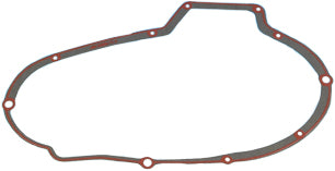 James Gasket primary cover gasket XL paper with bead, .030 inch thickness, shown in a set of five gaskets for engine sealing.