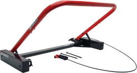Risk Racing Holeshot Starting Gate manual accessory with metal frame and locking mechanism for motorcycle track starts.