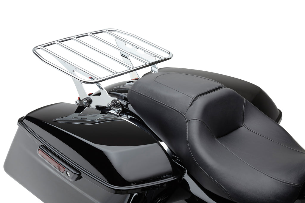 Cobra Detach Big-A Flat Luggage Rack Chrome for Ford F-150 97-08, showing the chrome luggage rack with mounting brackets.