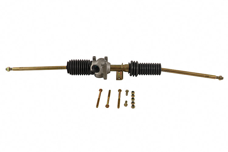 All Balls Steering Rack Assembly Pol 251-4006 showing a close-up of the steering rack with mounting points and mechanical components.