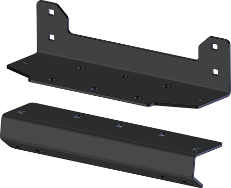 KFI Products winch mount bracket for CFMOTO CForce 400 G2 off-road vehicle, durable metal construction, black finish.