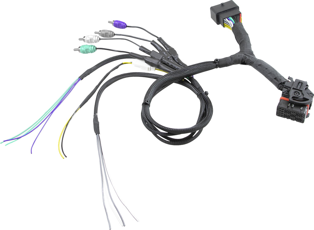Cerwin-Vega 4-Output T-Harness Kit RPM HD 4-Channel electrical connector with multiple ports and cable connections.