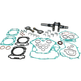 Hot Rods Bottom End Kit 421-HR0202 for engine rebuild, featuring engine components arranged neatly on a clean surface.