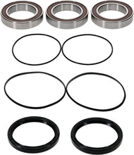 Load image into Gallery viewer, Pivot Works drive wheel bearing kit premium 22-51208P for motorcycle, showing multiple bearings and components.