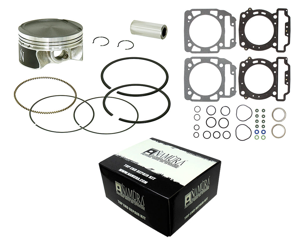 Namura twin cylinder top end piston kit with standard can, part 186-8011, for motorcycle engine rebuilds.