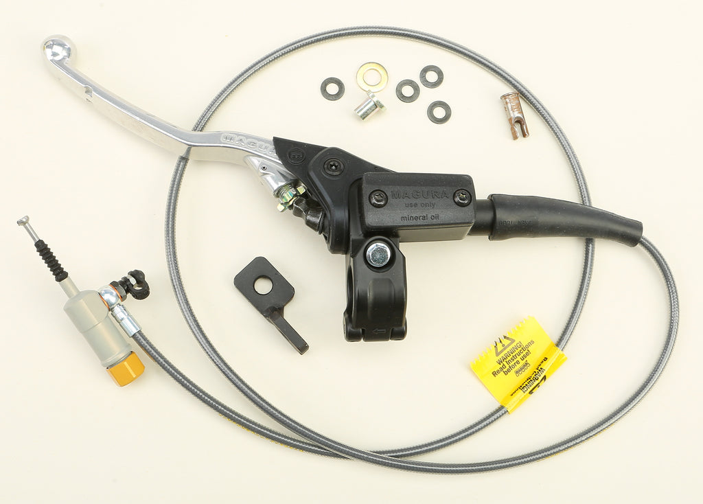 Magura hydraulic clutch kit for Yamaha WR 450 F off-road motorcycle, including clutch master cylinder and hydraulic lines.
