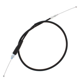 All Balls throttle cable 24-51199 for hydraulic control lines, showcasing the flexible black cable with metal fittings.