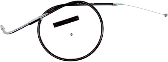 Motion Pro black vinyl throttle cable 70-6318 for motorcycle control lines, showing the flexible cable with black vinyl coating.