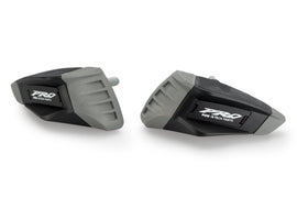 PUIG Frame Sliders Pro 2.0 in black, designed for motorcycle protection, with a sleek black finish and sturdy mounting points.