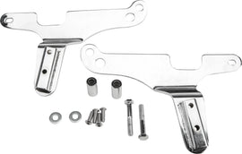 HardDrive chrome rigid side plates for FLH/FLT 1997-2008, motorcycle hardware and fasteners, shown in the image.