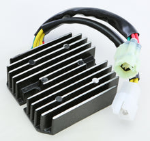 Load image into Gallery viewer, Ricks Motorsport Electric electrical rectifier and regulator 27-10243 showing black metal casing with electrical connections.
