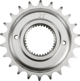 HardDrive 22-tooth transmission sprocket for Big Twin 5-speed motorcycles, fits 1994-2006 models, durable metal construction.