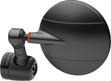 Load image into Gallery viewer, RIZOMA Spy-R 80mm black mirror showing sleek motorcycle mirror with round black finish and reflective surface.