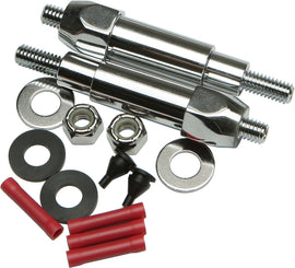 HardDrive HardDrive turn signal relocation kit hardware and fasteners for Harley FLSTF/Fx 2002 model, shown in image.