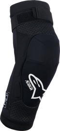 Alpine Star Bionic Plasma Youth knee protector in black, red, and white with adjustable straps, size large/x-large, protective sports gear