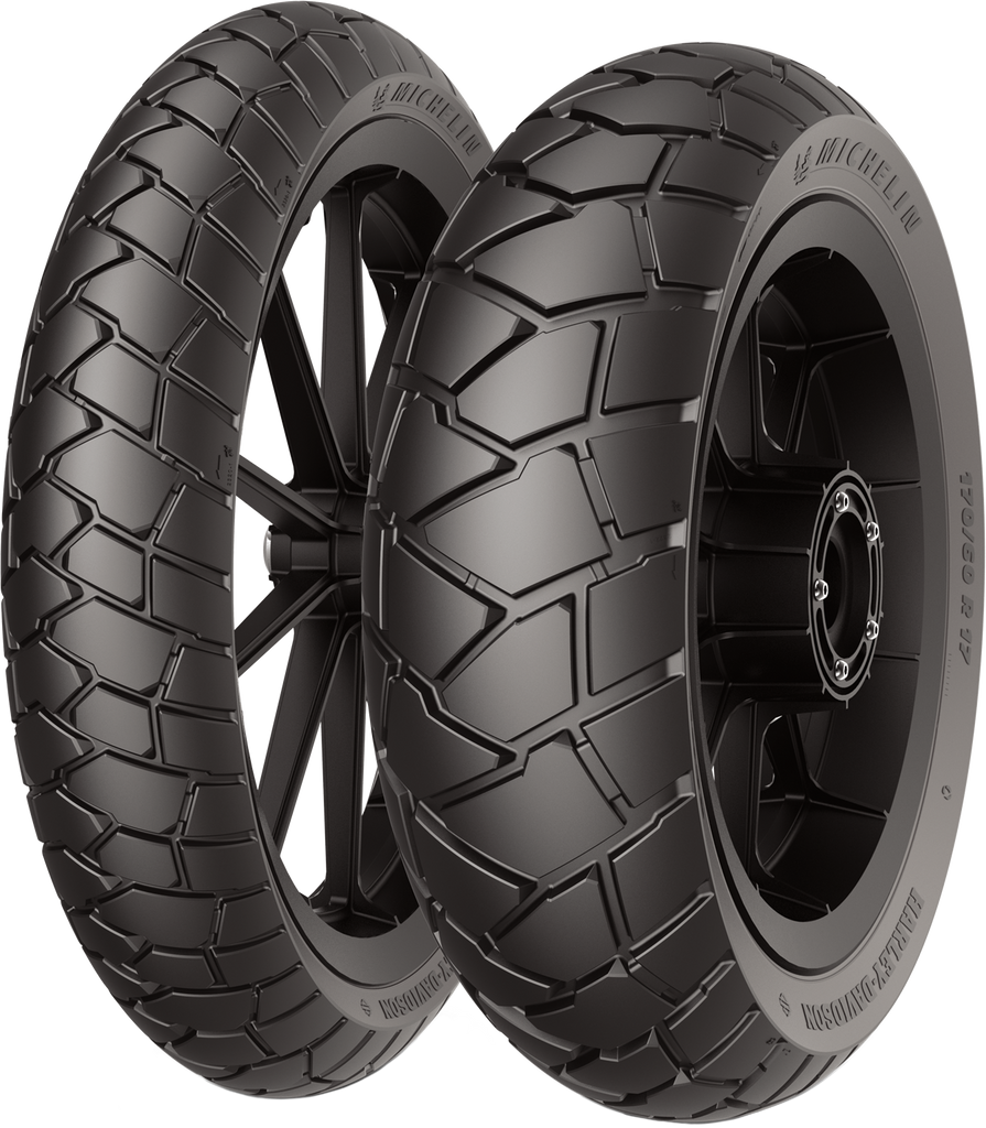 Michelin Tire Scorcher Adventure Rear 170/60R17 motorcycle tire with radial construction and tubeless design, model 87-9455.