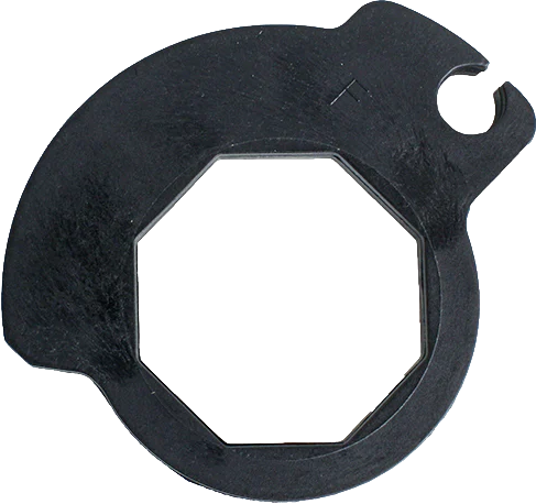 ODI Grips MX V2 throttle cam for motorcycle throttle control, black and silver design with textured grip surface.