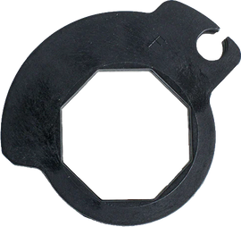 ODI Grips MX V2 throttle cam for motorcycle throttle control, black and silver design with textured grip surface.