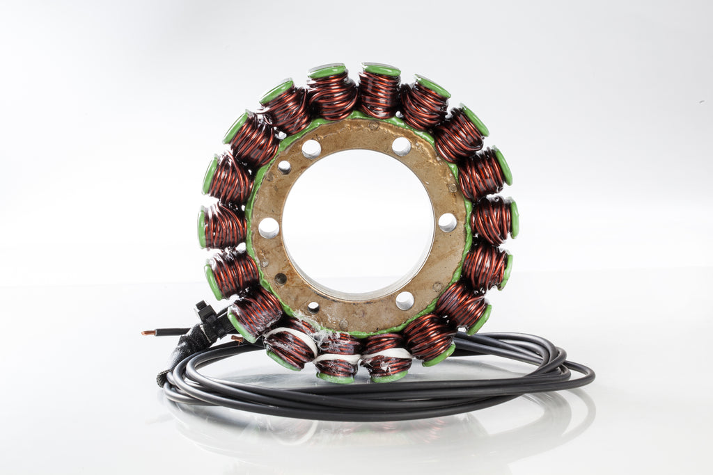 Electrical Ricks Motorsport Electric Stator 27-21622H with coils and mounting points for motorcycle engine repair.