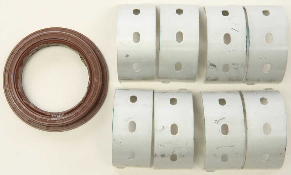 Hot Rods engine main bearing and seal kit with metal bearings and seals, designed for automotive engine maintenance.