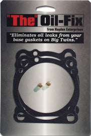 Hayden Oil Fix Base Gasket for Big Twins motorcycle engine, showing a close-up of the gasket and seal components.