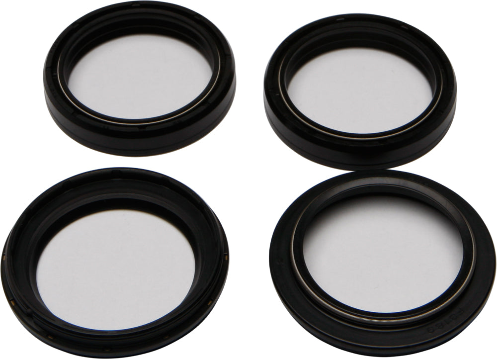 All Balls suspension fork and dust seal wiper kit 22-56145 with black rubber seals and metal components, designed for motorcycle forks