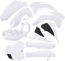 Load image into Gallery viewer, Acerbis white full plastic kit for motorcycle, including various plastic panels and fairings, shown on a flat surface.