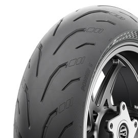 Michelin Power 6 Rear 190/55ZR17 motorcycle tire with radial construction and 75W load rating, shown on a white background.