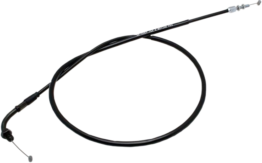Motion Pro black vinyl throttle pull cable 70-2087 for motorcycle control lines, showing the sturdy cable with black vinyl coating