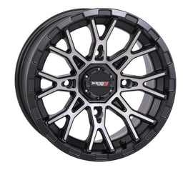 System 3 St6 Off Road wheel 12x7 inches with 4+3 offset, matte dark tint finish, 4/110 bolt pattern, model 3-126110
