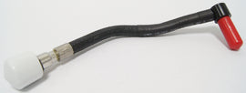 HardDrive EFI fuel line for intake and carburetor, OEM part 62349-04F, 820-50551, with metal fittings and rubber hose in engine bay