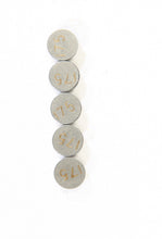 Load image into Gallery viewer, K&amp;L Valve Shims 1.75mm x 7.5mm for intake, carb, and fuel systems, shown in a 5-piece pack for motorcycle or automotive use.