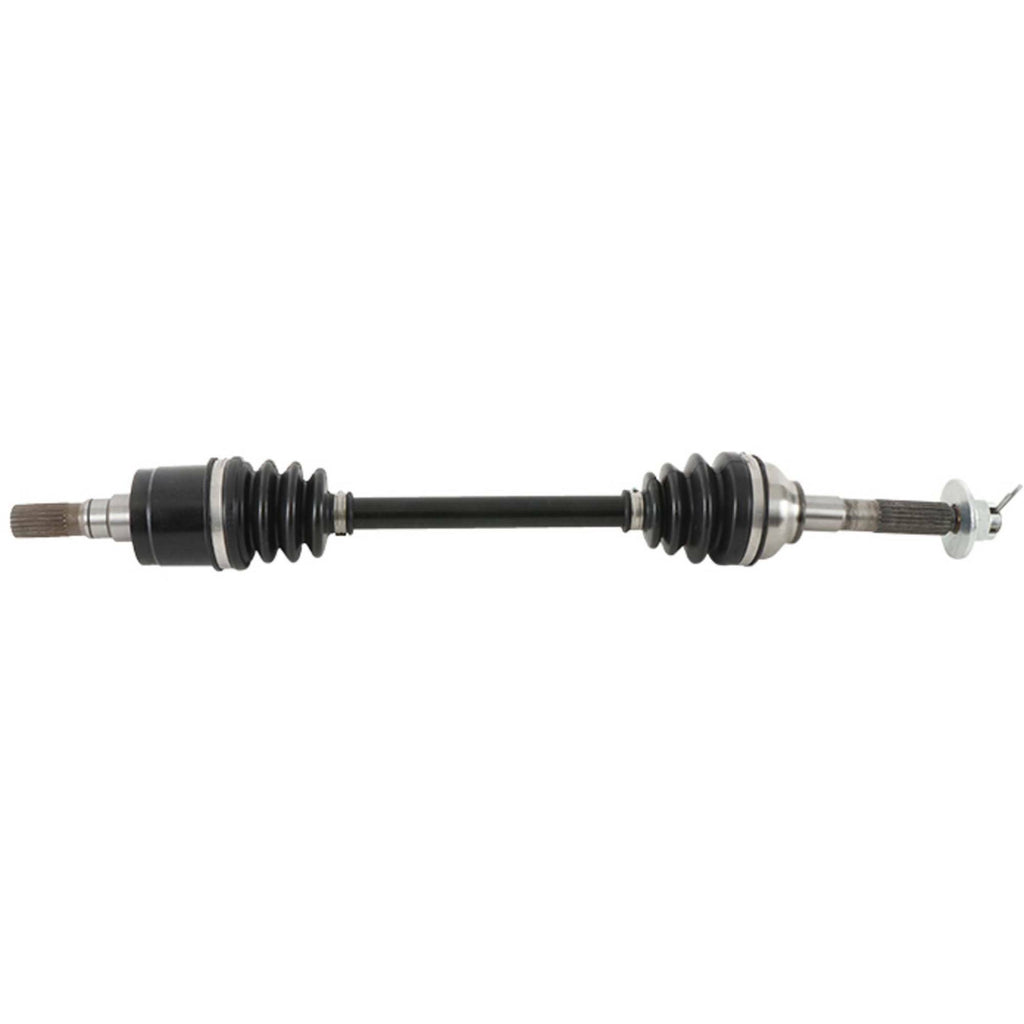 All Balls Drive Axle 536-0039 showing a metal axle with protective rubber boots and bearings for vehicle drivetrain repair