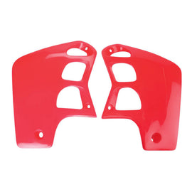 Polisport Plastics CR500 radiator scoop body panel in red, designed for restyling and protection on motocross bikes.