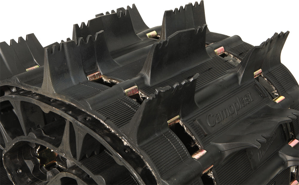 Camso Tire Challenger track with 3.00 pitch, 16-inch width, 162 x 2.50 size, showing the rubber track's textured surface.