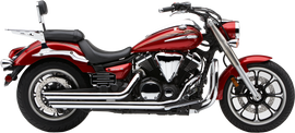 Cobra Speedster Slashdown exhaust for Yamaha V-Star 950 motorcycle, showcasing the chrome finish and sleek design