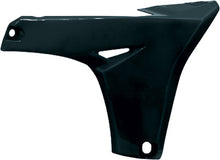 Load image into Gallery viewer, Acerbis black lower radiator shroud for off-road motorcycles, featuring sleek design and durable plastic construction.
