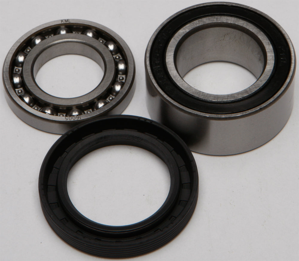 All Balls Drive Chain Case Bearing and Seal Kit 141-9010 showing bearings, seals, and installation components for motorcycle drive systems.