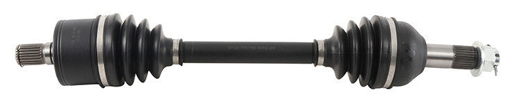 All Balls 8 Ball Extreme Axle drive component showing the black metal axle with branding and detailed design for motorcycle or ATV.