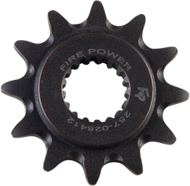 Steel Fire Power front CS sprocket 12T for Honda CRF250 motorcycle, featuring durable construction and precise gear fit.