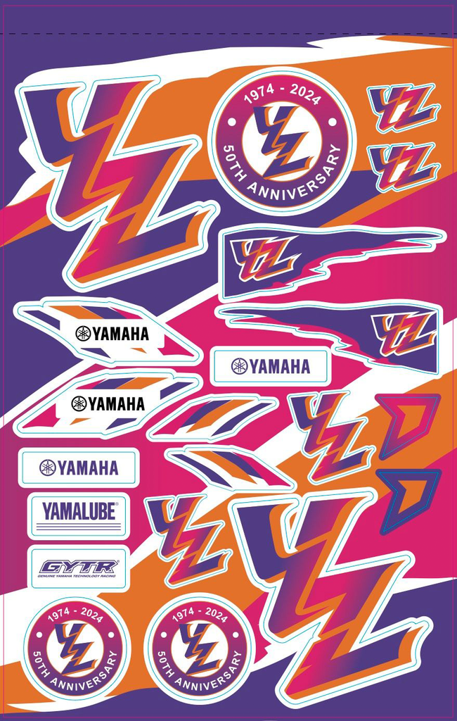 DCOR decal sheets featuring Yamaha 862-4050103 logo and graphics, suitable for customizing Yamaha vehicles or equipment.