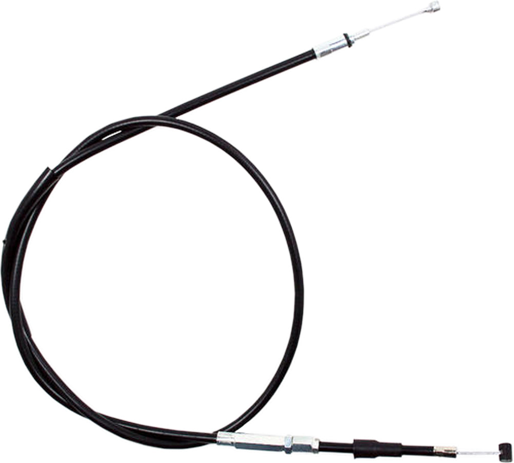 Motion Pro black vinyl clutch cable 70-4210 for motorcycle, showing the flexible cable with black vinyl coating and metal fittings.