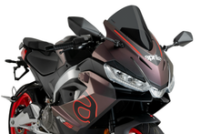 Load image into Gallery viewer, PUIG R-Racer motorcycle windshield, clear windscreen with aerodynamic design, designed for enhanced rider protection and style.