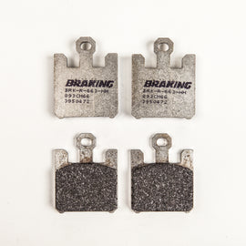 High-performance Braking Brake Pad Set Sintered by Braking, showing six brake pads with metallic surfaces and detailed grooves.