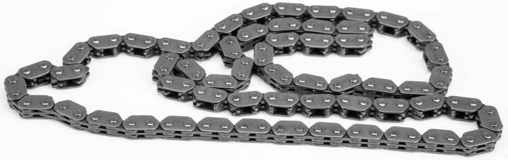 ProX Racing Parts cam chain for Kawasaki engine, durable metal chain with sprockets, designed for high-performance motorcycle engines.
