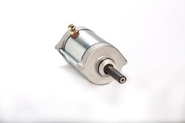 Ricks Motorsport Electric starter motor 27-61321 showing electric starter for motorcycle or vehicle engine, with metal housing and wiring.